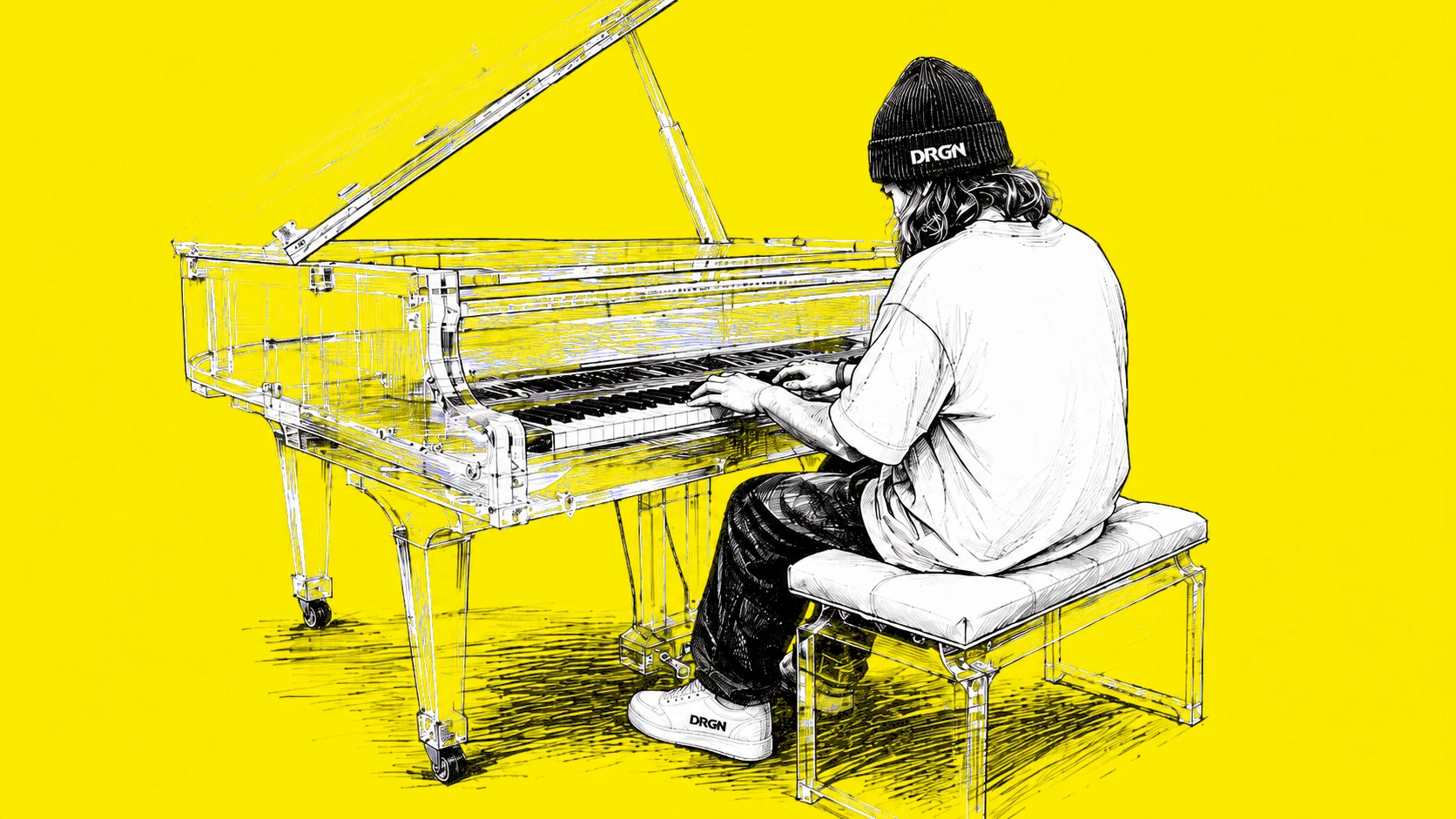 DRGN at a piano